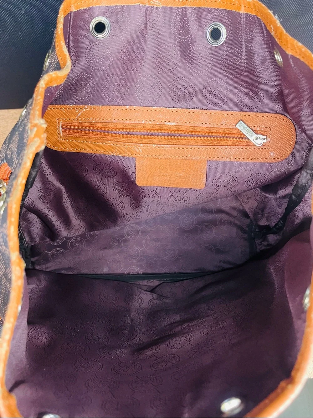 UNIQUE-MICHAEL KORS LARGE MK MONOGRAM BACKPACK!